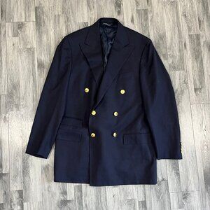 Polo Ralph Lauren Double Breasted Navy Blazer, Made in Italy